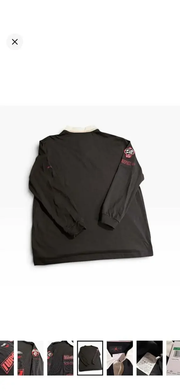 Jordan Rugby Polo embroidered . NEW. Small. Black HF9323-010